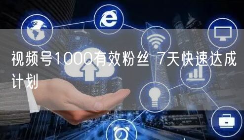 视频号1000有效粉丝 7天快速达成计划